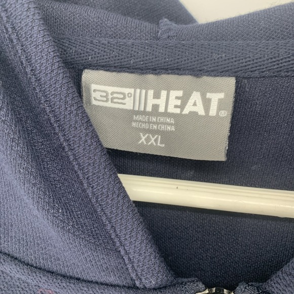 32 Degrees Heat Men's Full Zip Hooded Jacket, Blue, Size XXL New With Tags - Picture 4 of 10